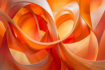 Aufkleber - This dynamic abstract artwork showcases vibrant swirling colors in shades of orange, red, and yellow, creating a sense of energy, movement, and visual excitement.