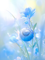 Canvas Print - snail on a flower