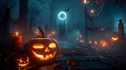Wall Mural - halloween background.