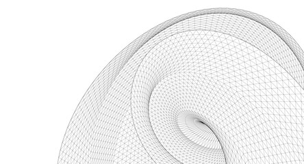 Wall Mural - abstract spiral surface 3d illustration