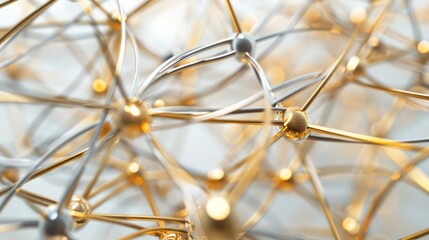 high-definition image of a seamless network of gold and silver wires, symbolizing the intricate connections within capital markets