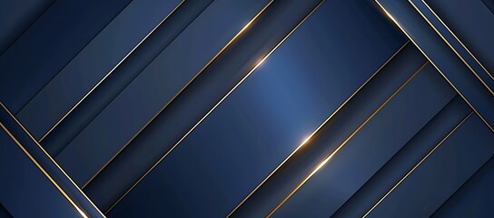 Poster - An abstract design featuring diagonal lines in blue and gold