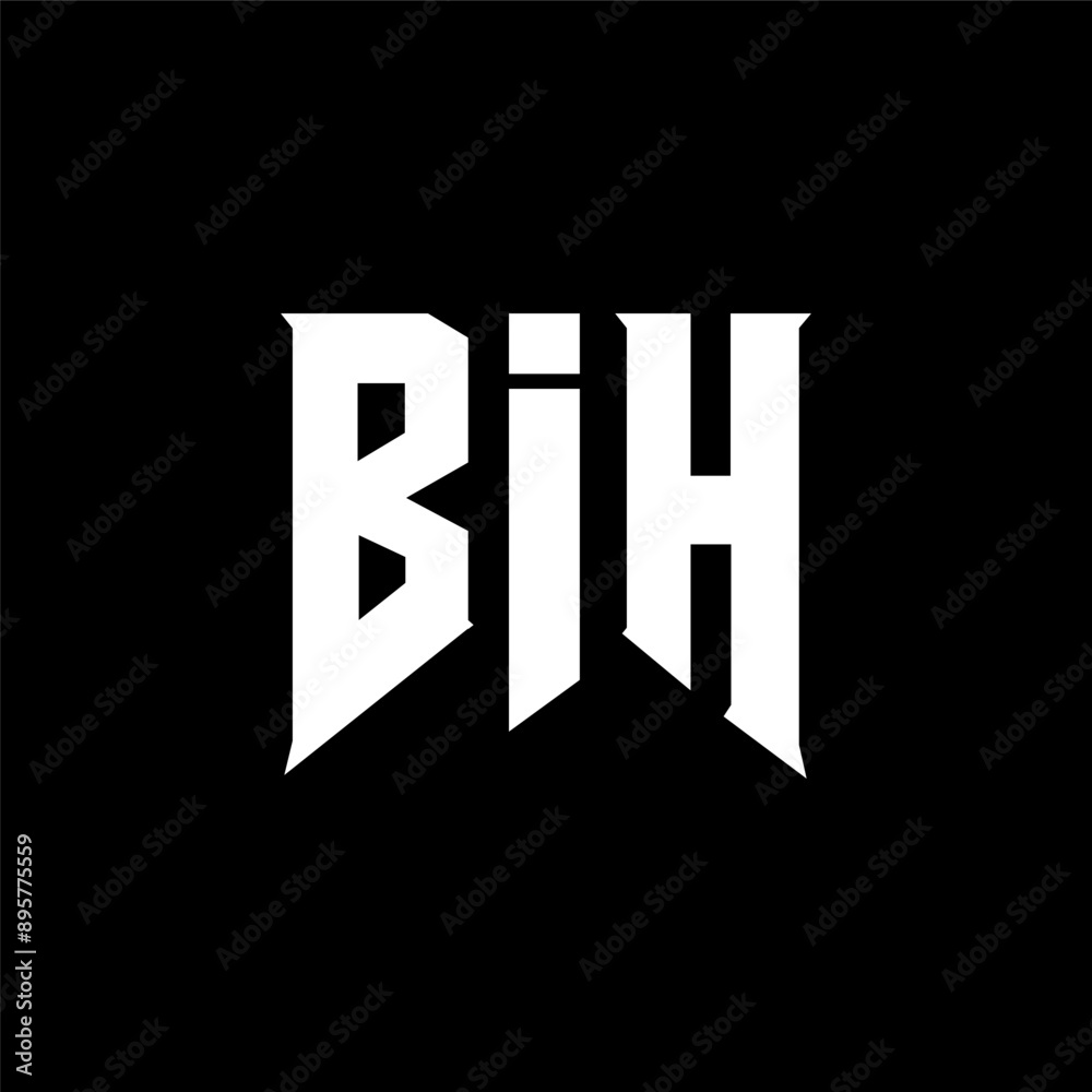 Vetor BIH letter logo design for technology company. BIH logo design ...