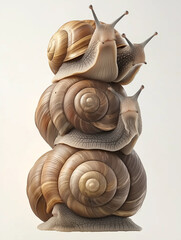 Wall Mural - snail on leaf