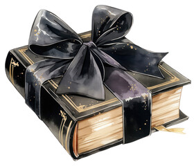 Sticker - PNG  Elegant gift-wrapped vintage book