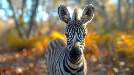 Wall Mural - Zebra head realistic