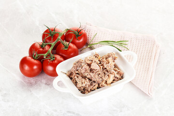 Canvas Print - Canned tuna fish for salad