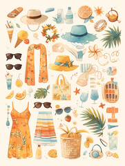 Poster - summer pattern