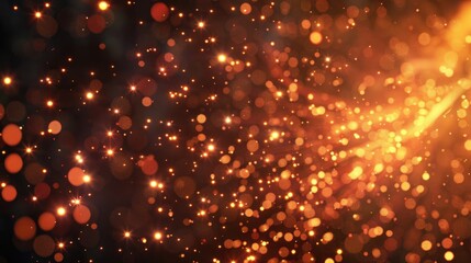 Aufkleber - Vibrant bursts of fiery sparks from large fireworks at evening festivities
