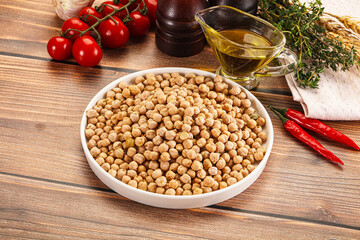 Sticker - Dry chickpea seeds heap in the bowl