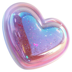 Sticker - PNG  Colorful sparkling heart shape