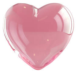 Sticker - PNG  Glossy pink heart illustration