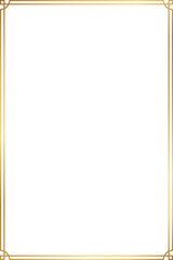 Wall Mural - rectangle golden frame border with 4x6 aspect ratio in art deco style isolated on transparent backgr