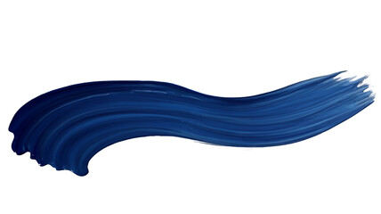 Poster - Blue ink brush stroke, isolated on transparent background.