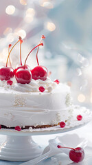 Wall Mural - cake with cherry