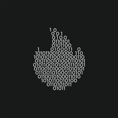fire binary logo vector