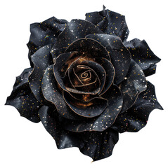 Sticker - PNG  Elegant black rose illustration