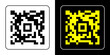 © HaqueMukul - Fake QR code scan me vector illustration.