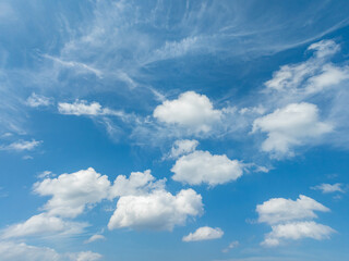 Sticker - Blue sky white clouds nature background