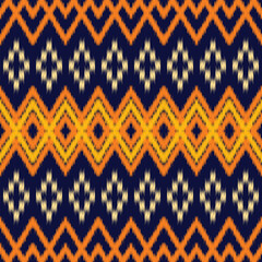 seamless pattern design in ikat style for fabric printing