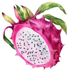 Canvas Print - PNG Dragon fruit produce animal durian.