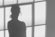 © Rawpixel.com - PNG  Silhouette woman window light shadow