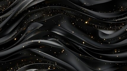 Poster - A digital illustration of a swirling, flowing black and white liquid marble pattern SEAMLESS PATTERN