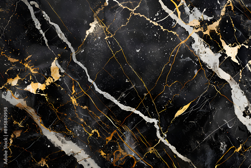 High-resolution black marble texture with gold and white veins ...