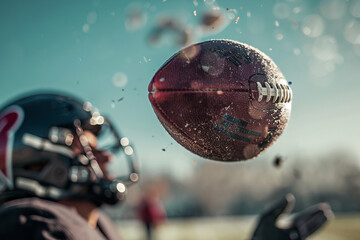 Canvas Print - Dynamic expressive Generative AI picture american football soccer rugby sports competition match