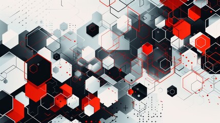 Poster - graphs of abstract hexagonal networks with red connections