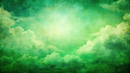abstract grunge background of green sky with clouds, grunge, abstract, background, green, sky, cloud