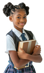 Canvas Print - Smiling student holding books