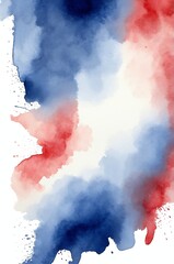 Wall Mural - france national flag theme abstract gradient painting watercolor illustration design copy space