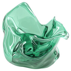 Sticker - PNG Abstract green glass sculpture art