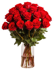 Wall Mural - PNG  Elegant bouquet of red roses