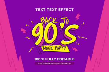 Wall Mural - A colorful and vibrant design for a 90's music party, with a retro cassette tape and text effect.