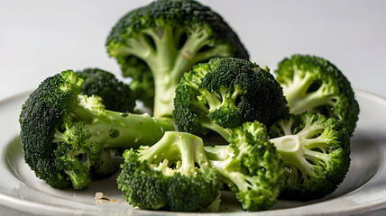 Poster - small steamed broccoli florets