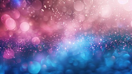 Poster - Abstract Blurred Background with Pink and Blue Lights