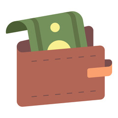 Poster - wallet money flat icon