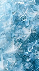 Poster - Frozen Ice Crystals Texture Background, 4K hyperrealistic photo