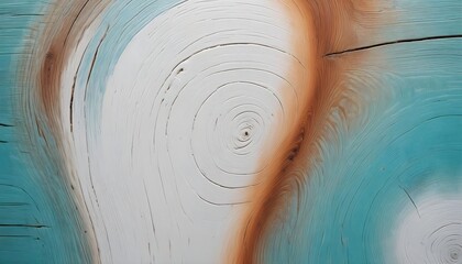 Wall Mural - A close-up view of a human eye with a spiral pattern in the iris, surrounded by a blurred blue and orange background