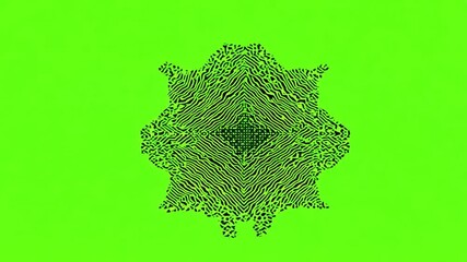 Poster - Abstract and organic animation with a cellular, microscopic aesthetic on green screen, ideal for scientific, technological, or abstract video projects