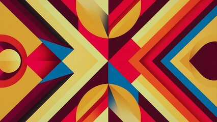 Abstract Geometric wallpaper background banner design concept with bright colors and sharp shapes
