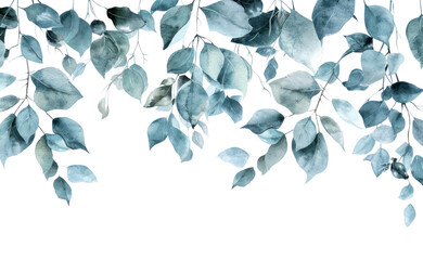 Sticker - PNG Elegant watercolor hanging leaves illustration