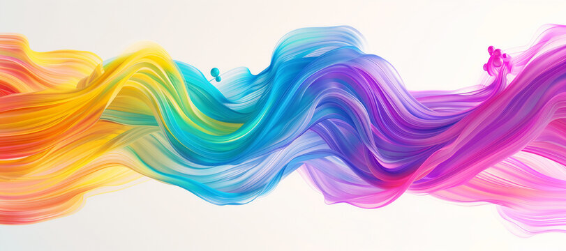 Color brush paint ribbon stroke swirl abstract splash background wave. Brush brushstroke color ribbon paint stroke flow shape wavy design paintbrush pen fluid rainbow element texture acrylic 3D line