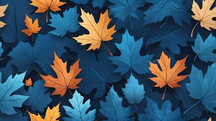 blue autumn foliage abstract background design