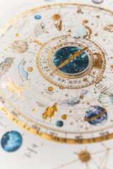 Wall Mural - astrology. astro astrologer calculates natal chart makes forecast of fate tarot cards, fortune telli