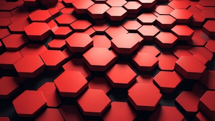 red hexagon pattern abstract background design