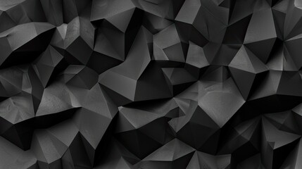 Wall Mural - Black abstract background with geometric shapes Seamless pattern.