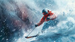 © Sweetrose official  - Young man snowboarder running down the slope in Alpine mountains. Winter sport and recreation, leisure outdoor activities. Snowboard Jump. Real snowboarder falls at offpiste ski slope. ski safety